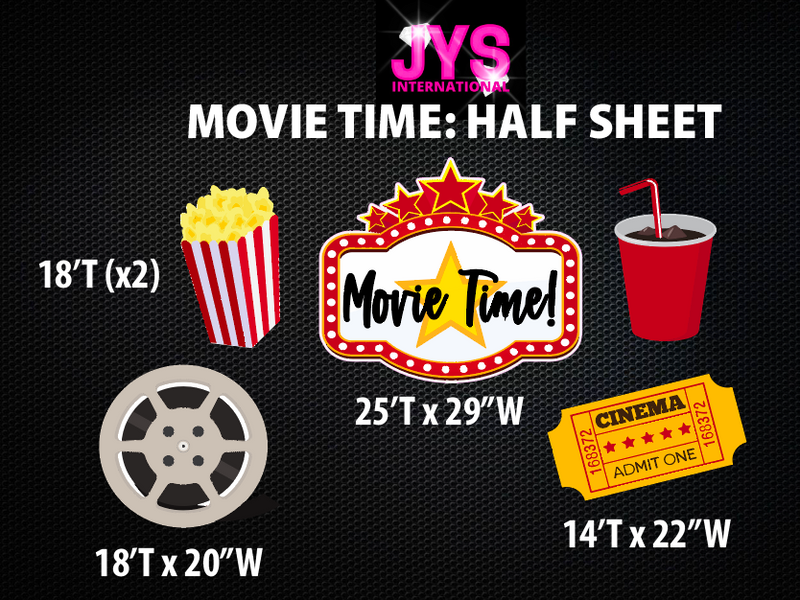 MOVIE TIME: HALF SHEET - Yard Card Signs by JYS International