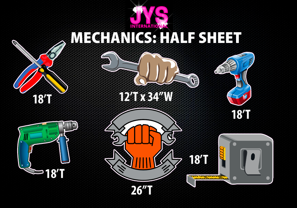 MECHANICS: HALF SHEET - Yard Card Signs by JYS International