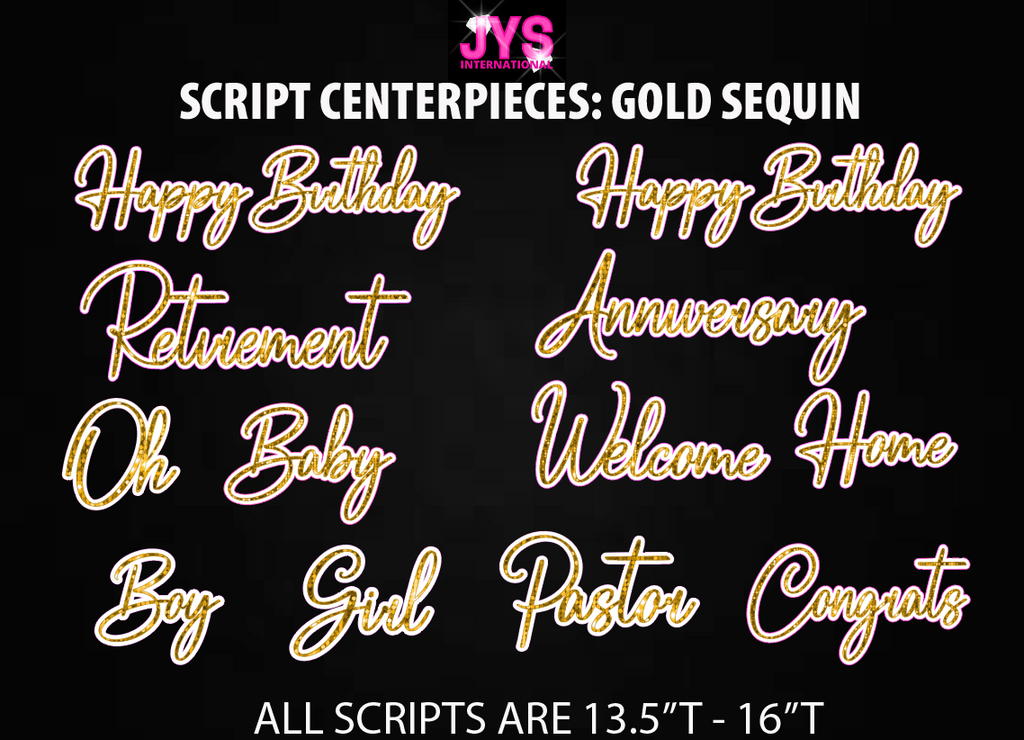 SCRIPT FONTS (Multiple Colors) - Yard Card Signs by JYS International