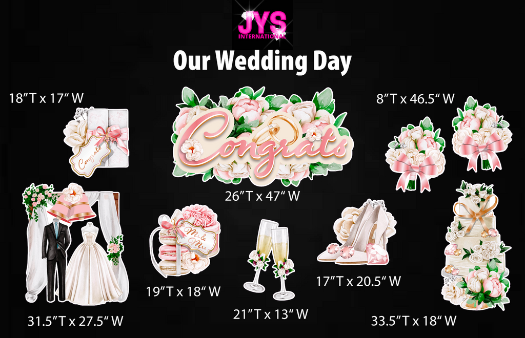 CONGRATS (WEDDING) QUICK SET - Yard Card Signs by JYS International