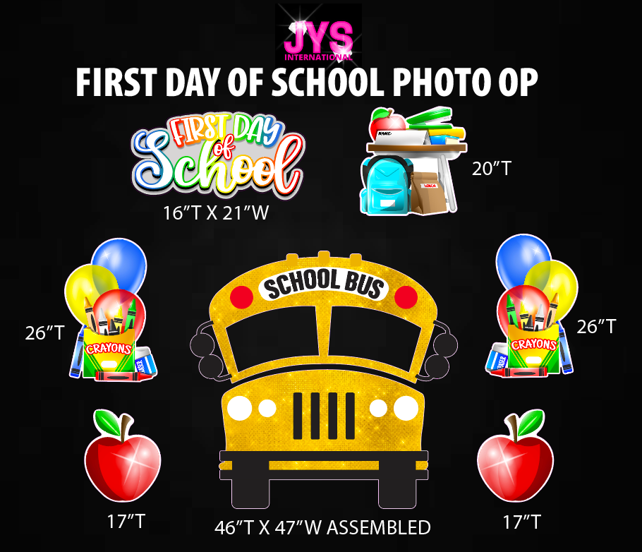 1st DAY SCHOOL BUS PHOTO OP - Yard Card Signs by JYS International