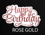 GLITTER SCRIPT HAPPY BIRTHDAY CENTERPIECE SET: 3 PACK - Yard Card Signs by JYS International