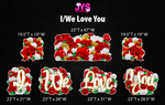 I/WE LOVE YOU EZ SET: RED ROSES - Yard Card Signs by JYS International