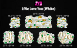 I/WE LOVE YOU EZ SET: WHITE ROSES - Yard Card Signs by JYS International