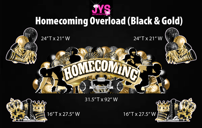 HOMECOMING EZ FOLD OVERLOAD: Multiple Colors - Yard Card Signs by JYS International