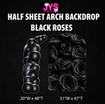 BLACK ROSES ARCH BACKDROP: HALF SHEET - Yard Card Signs by JYS International