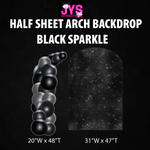 BLACK SPARKLE ARCH BACKDROP: HALF SHEET - Yard Card Signs by JYS International