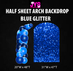 BLUE GLITTER ARCH BACKDROP: HALF SHEET - Yard Card Signs by JYS International