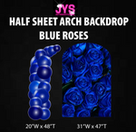 BLUE ROSES ARCH BACKDROP: HALF SHEET - Yard Card Signs by JYS International