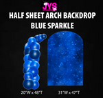 BLUE SPARKLE ARCH BACKDROP: HALF SHEET - Yard Card Signs by JYS International