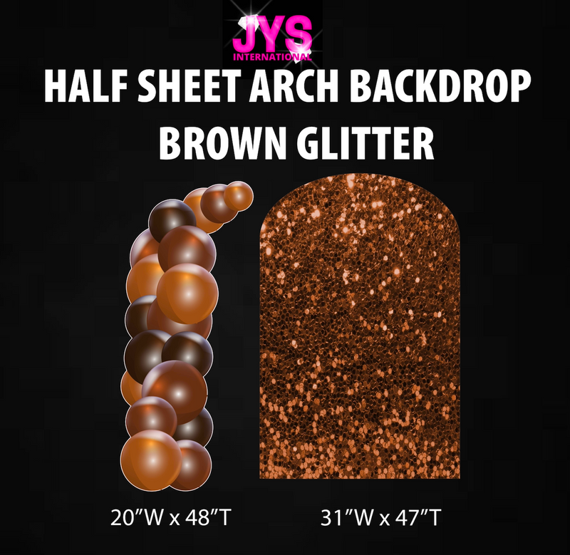 BROWN GLITTER ARCH BACKDROP: HALF SHEET - Yard Card Signs by JYS International