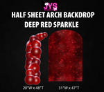 DEEP RED SPARKLE ARCH BACKDROP: HALF SHEET - Yard Card Signs by JYS International