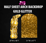 GOLD GLITTER ARCH BACKDROP: HALF SHEET - Yard Card Signs by JYS International