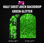 GREEN GLITTER ARCH BACKDROP: HALF SHEET - Yard Card Signs by JYS International