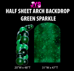 GREEN SPARKLE ARCH BACKDROP: HALF SHEET - Yard Card Signs by JYS International