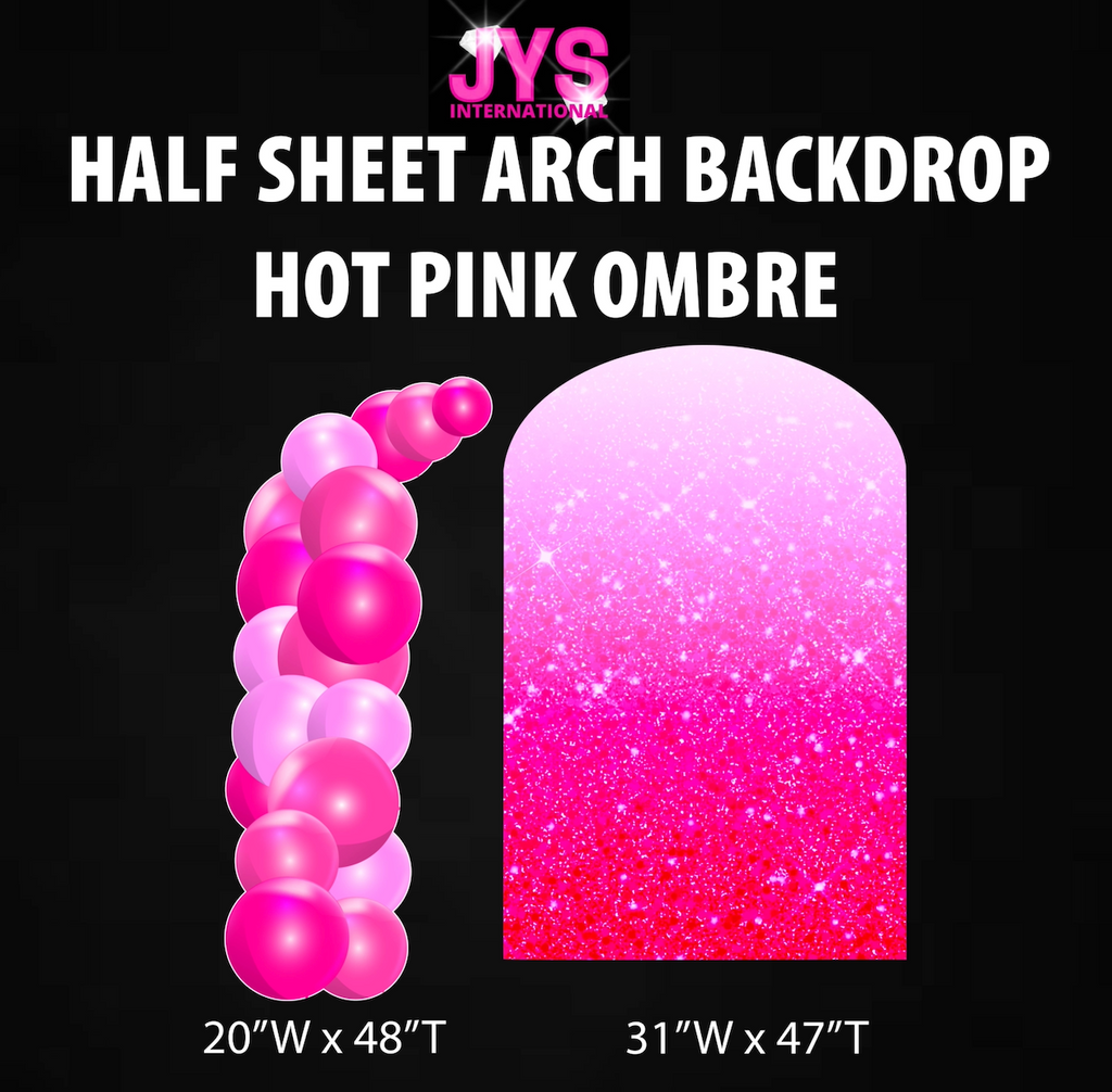 HOT PINK OMBRE ARCH BACKDROP: HALF SHEET - Yard Card Signs by JYS International