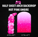 HOT PINK OMBRE ARCH BACKDROP: HALF SHEET - Yard Card Signs by JYS International