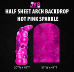 HOT PINK SPARKLE ARCH BACKDROP: HALF SHEET - Yard Card Signs by JYS International