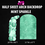 MINT SPARKLE ARCH BACKDROP: HALF SHEET - Yard Card Signs by JYS International