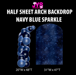 NAVY SPARKLE ARCH BACKDROP: HALF SHEET - Yard Card Signs by JYS International