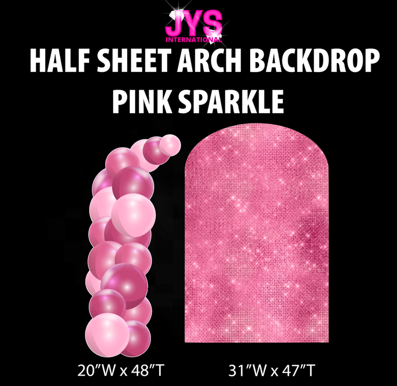 PINK SPARKLE ARCH BACKDROP: HALF SHEET - Yard Card Signs by JYS International