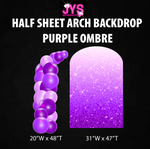 PURPLE OMBRE ARCH BACKDROP: HALF SHEET - Yard Card Signs by JYS International