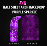 PURPLE SPARKLE ARCH BACKDROP: HALF SHEET - Yard Card Signs by JYS International