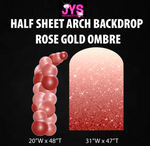 ROSE GOLD OMBRE ARCH BACKDROP: HALF SHEET - Yard Card Signs by JYS International