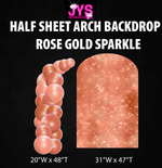 ROSE GOLD SPARKLE ARCH BACKDROP: HALF SHEET - Yard Card Signs by JYS International