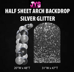 SILVER GLITTER ARCH BACKDROP: HALF SHEET - Yard Card Signs by JYS International