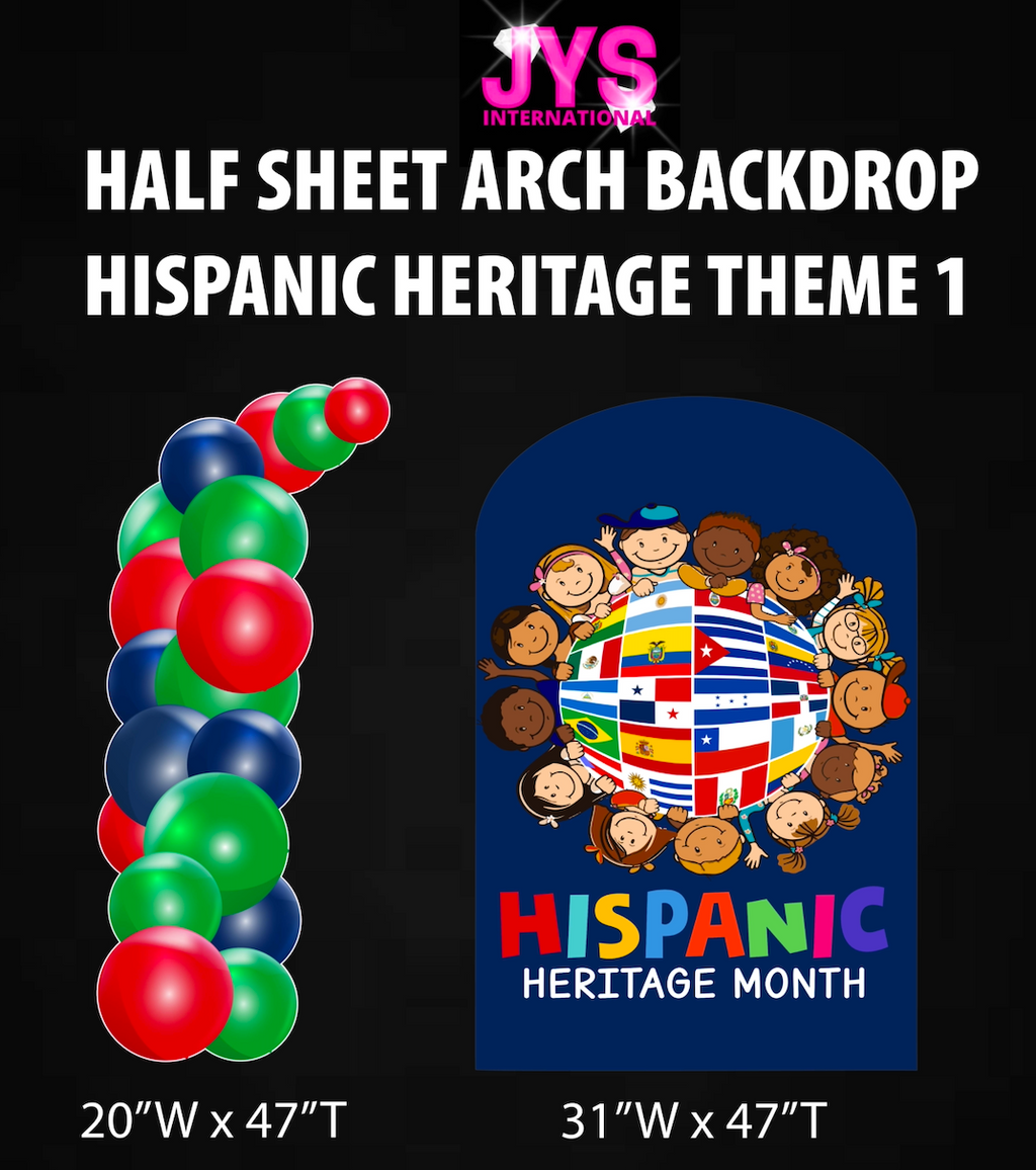 HISPANIC HERITAGE ARCH BACKDROP: HALF SHEET - Yard Card Signs by JYS International