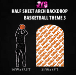 BASKETBALL 3 ARCH BACKDROP: HALF SHEET - Yard Card Signs by JYS International