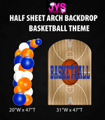 BASKETBALL ARCH BACKDROP: HALF SHEET - Yard Card Signs by JYS International