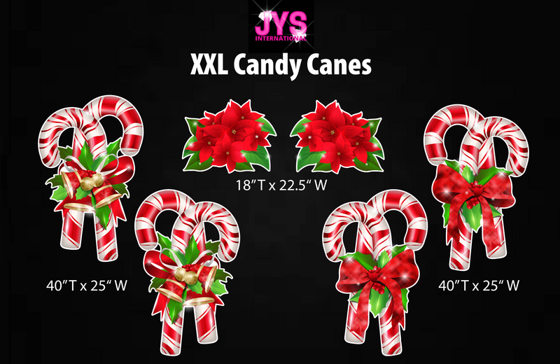 XXL CANDY CANES - Yard Card Signs by JYS International