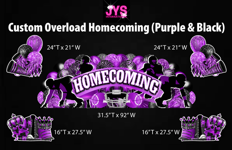 HOMECOMING EZ FOLD OVERLOAD: Multiple Colors - Yard Card Signs by JYS International