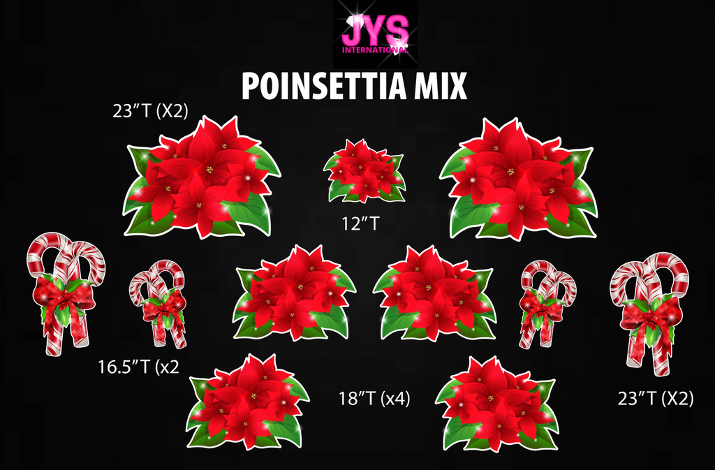 POINSETTIA MIX - Yard Card Signs by JYS International