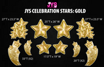 JYS CELEBRATION STARS: GOLD - Yard Card Signs by JYS International