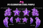 JYS CELEBRATION STARS: PURPLE - Yard Card Signs by JYS International