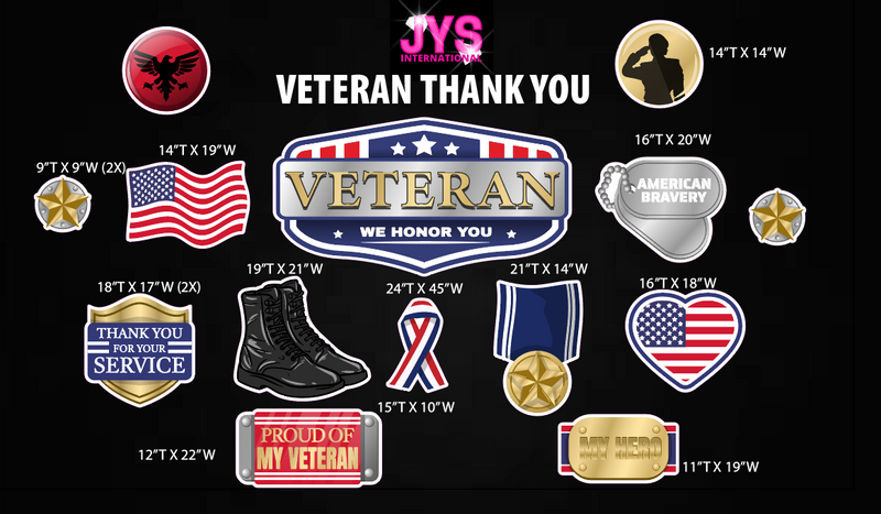 VETERAN'S DAY QUICK SET - Yard Card Signs by JYS International