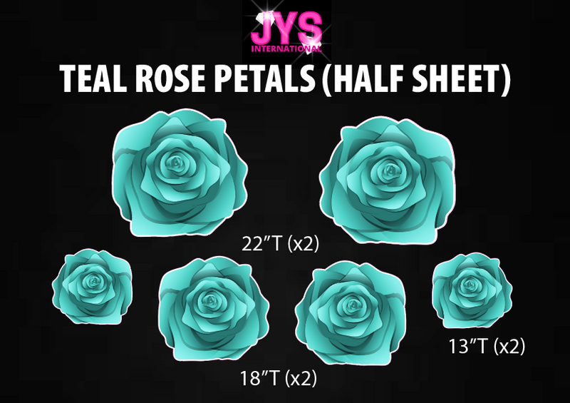 ROSE PETALS: HALF SHEET (MULTIPLE COLOR OPTIONS) - Yard Card Signs by JYS International