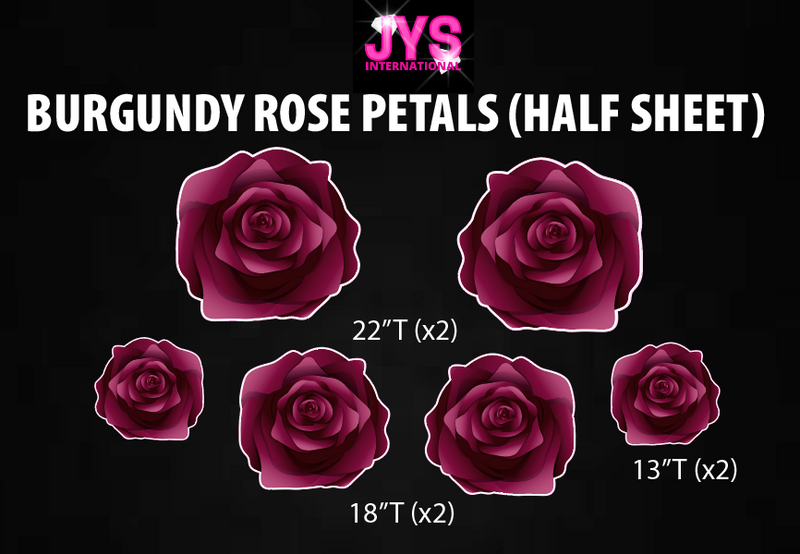 ROSE PETALS: HALF SHEET (MULTIPLE COLOR OPTIONS) - Yard Card Signs by JYS International