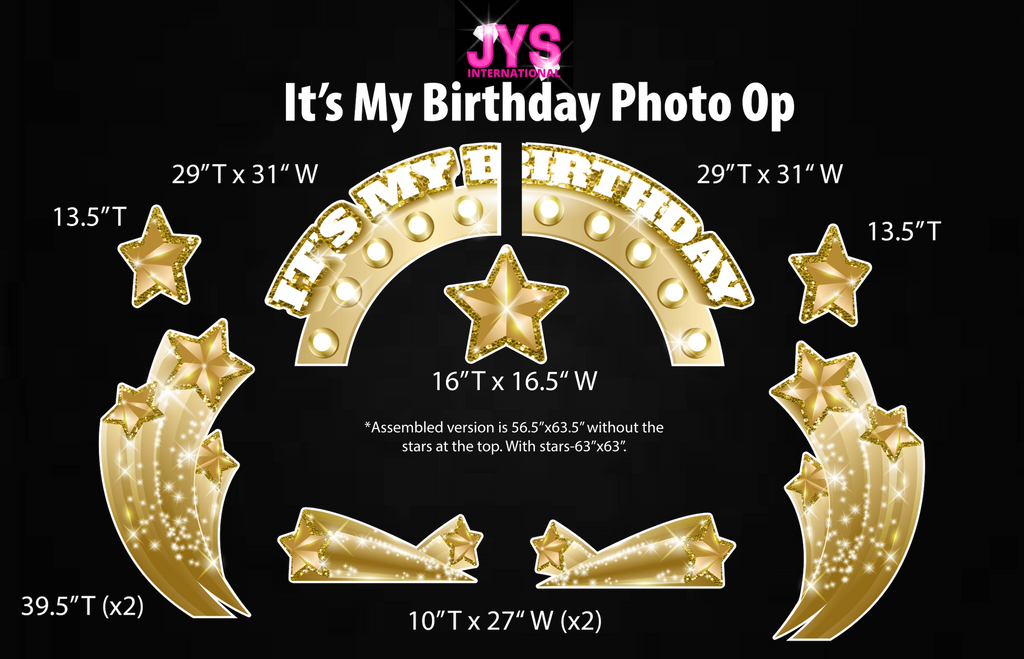 IT'S MY BIRTHDAY PHOTO OP (GOLD) - Yard Card Signs by JYS International