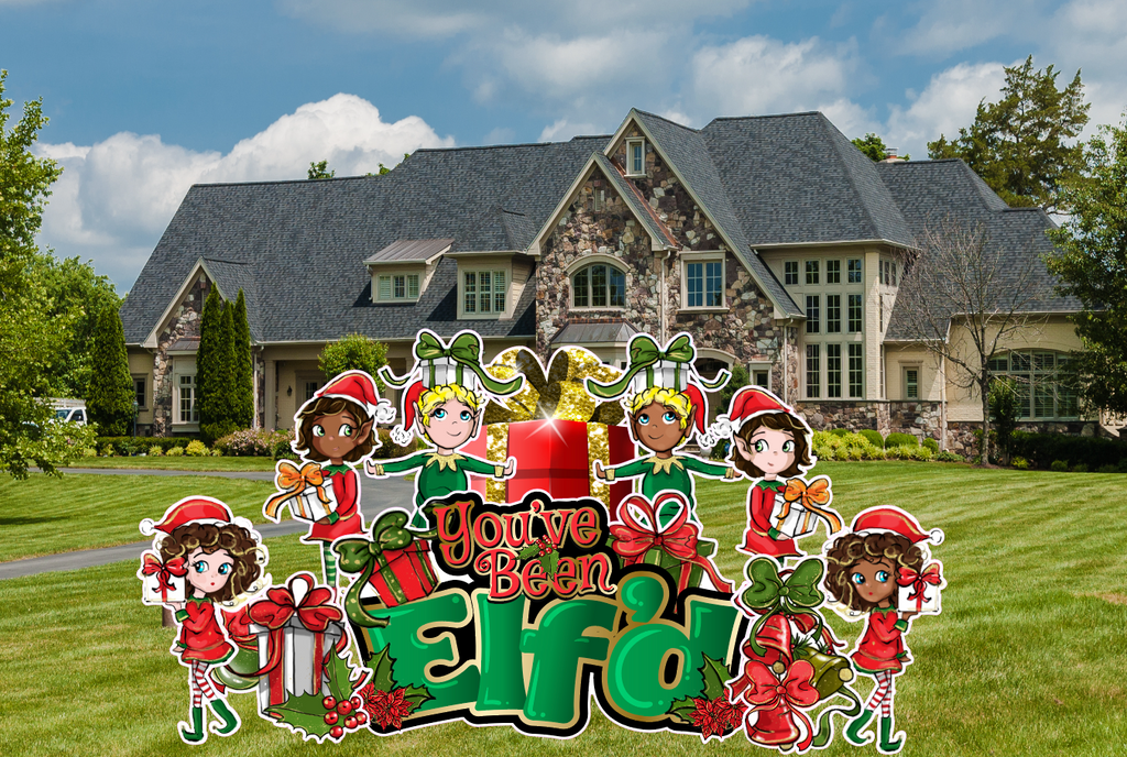 YOU’VE BEEN ELF’D QUICK SET - Yard Card Signs by JYS International