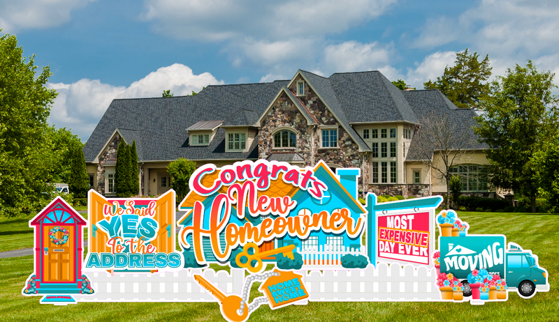 CONGRATS NEW HOMEOWNER QUICK SET - Yard Card Signs by JYS International