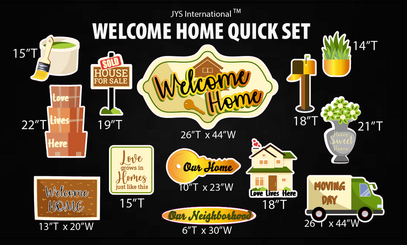 WELCOME HOME QUICK SET - Yard Card Signs by JYS International