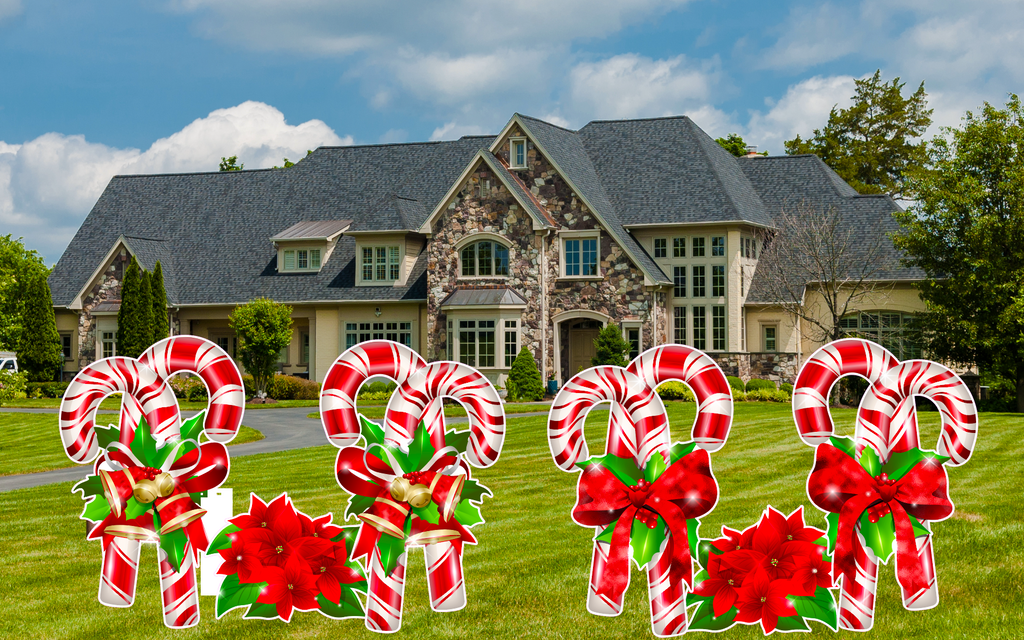 XXL CANDY CANES - Yard Card Signs by JYS International