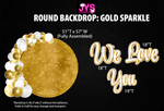 ROUND BACKDROP: GOLD SPARKLE - Yard Card Signs by JYS International