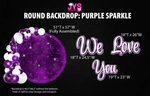 ROUND BACKDROP: PURPLE SPARKLE - Yard Card Signs by JYS International