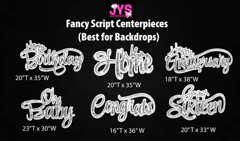 FANCY SCRIPTS (Multiple Colors) - Yard Card Signs by JYS International