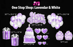 ONE STOP SHOP: LAVENDER & WHITE - Yard Card Signs by JYS International